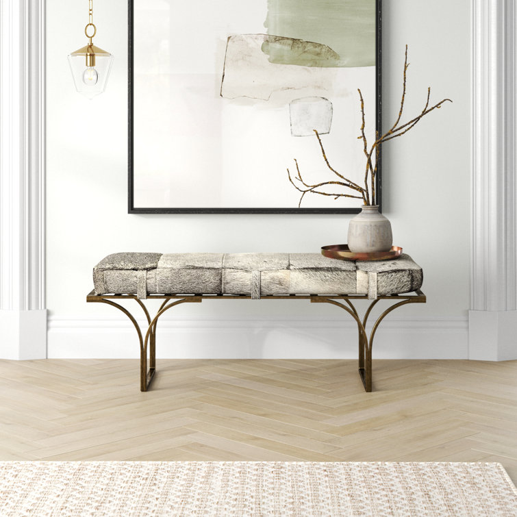 Magnolia Genuine Leather Bench